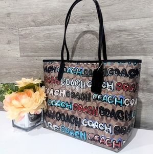 Coach Coach X Mint + Serf City Tote In Signature Canvas